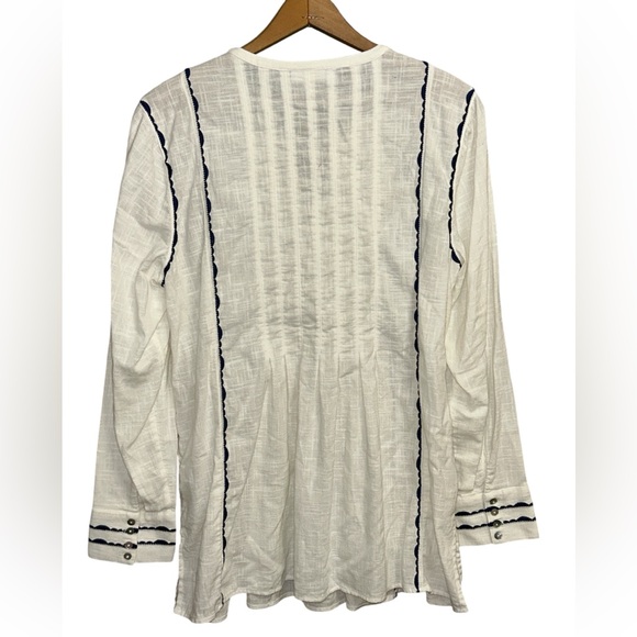 J. Jill White and Blue Tunic Top - Picture 3 of 5